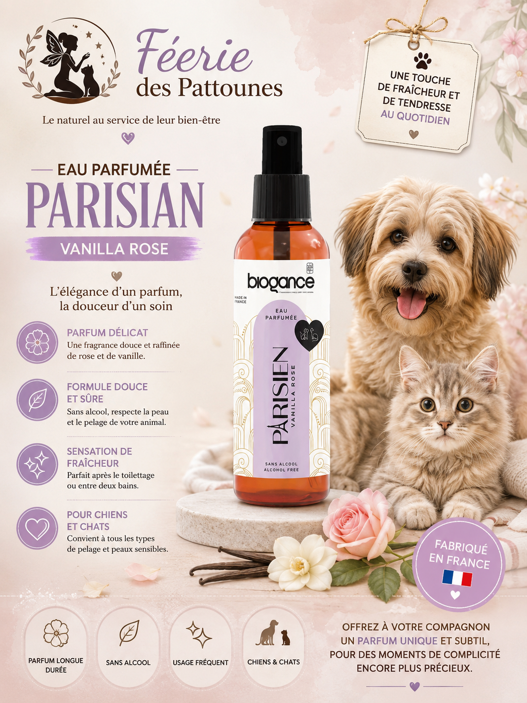 🌸 Biogance – Eau Parfumée Parisian Sans Alcool (100 ml)