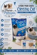 ✨ Litière Crystal Cat – Cristaux Ultra‑Absorbants & Anti‑Odeurs (4 L • 18,6 L)
