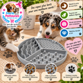 🐾 Bol anti-glouton Duvoplus Triple gris – 20,5 × 20,5 × 2,5 cm