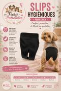 🖤 Slip Hygiénique pour Chien – Tour de Ventre Ajustable (Noir • 5 tailles)