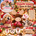 🎄🦌 Peluche Sonore Renne de Noël – 23 cm