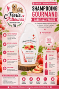 🍓✨ Shampooing Gourmand Sablé aux Fraises – Dog Génération (250 ml • 1 L • 5 L)