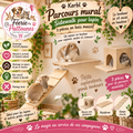 🪵🐇 Kerbl – Parcours Mural Sidewalk pour Lapin (3 pièces en bois massif)