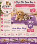 💜🐾 Tapis Vet Déco Pro – Violet Patte Grise (3 tailles)