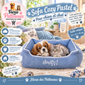 🐾💙 Sofa Cozy Pastel – Bleu – 52 × 41 × 16 cm