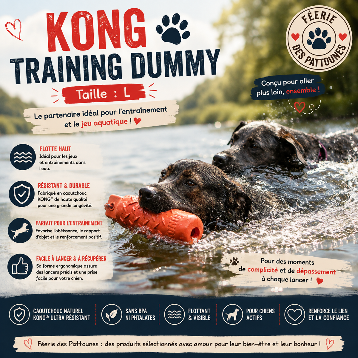 🟧 KONG® Training Dummy – Apportable de Dressage (Taille L)
