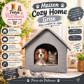 🐾🏠 Maison Cozy Home – Grise (Tailles S & L)
