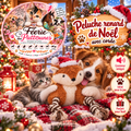🦊🎄 Peluche Renard de Noël avec Corde & Couineur pour Chien – 22 cm