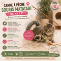 🎣 Canne à Pêche Souris Matatabi Oh My Cat – Jeu Interactif & Instinct de Chasse