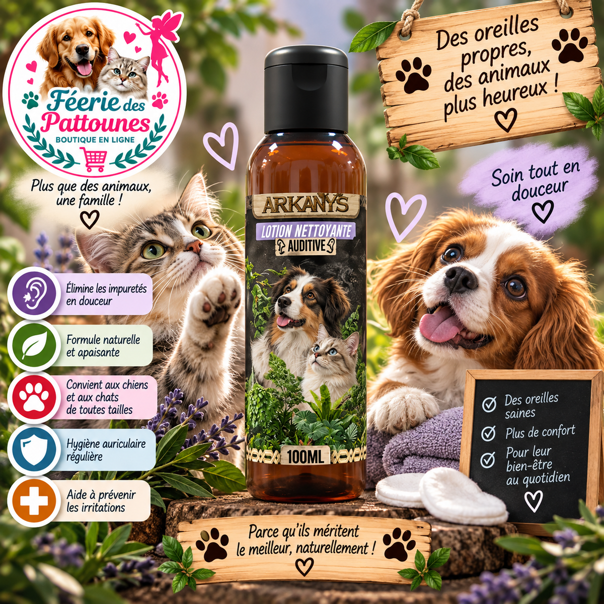 👂🌿 Lotion Nettoyante Auditive – 100 ml