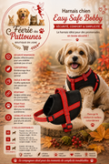 🔴🐶 Harnais Bobby Easy Safe – Rouge (Tailles XS • S • M)