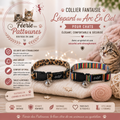 🐾🌈 Collier Fantaisie Léopard / Arc‑En‑Ciel – Pour Chat (20 à 34 cm × 10 mm)