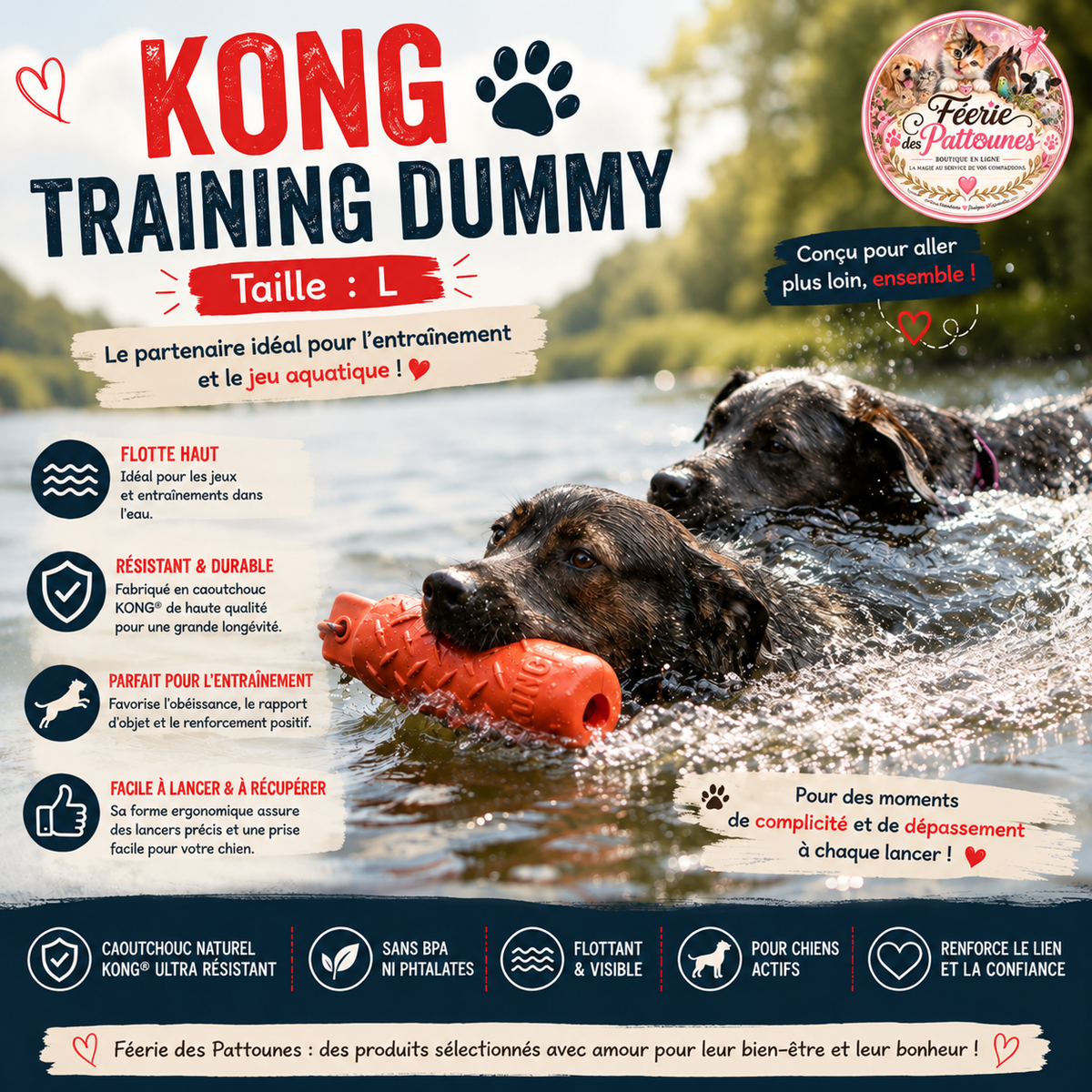 🟧 KONG® Training Dummy – Apportable de Dressage (Taille L)